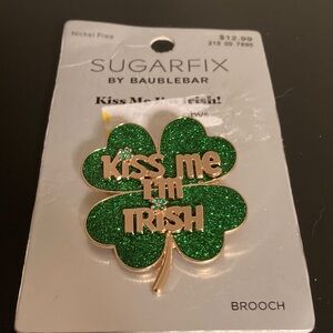 Sugarfix by BaubleBar Green Clover Brooch